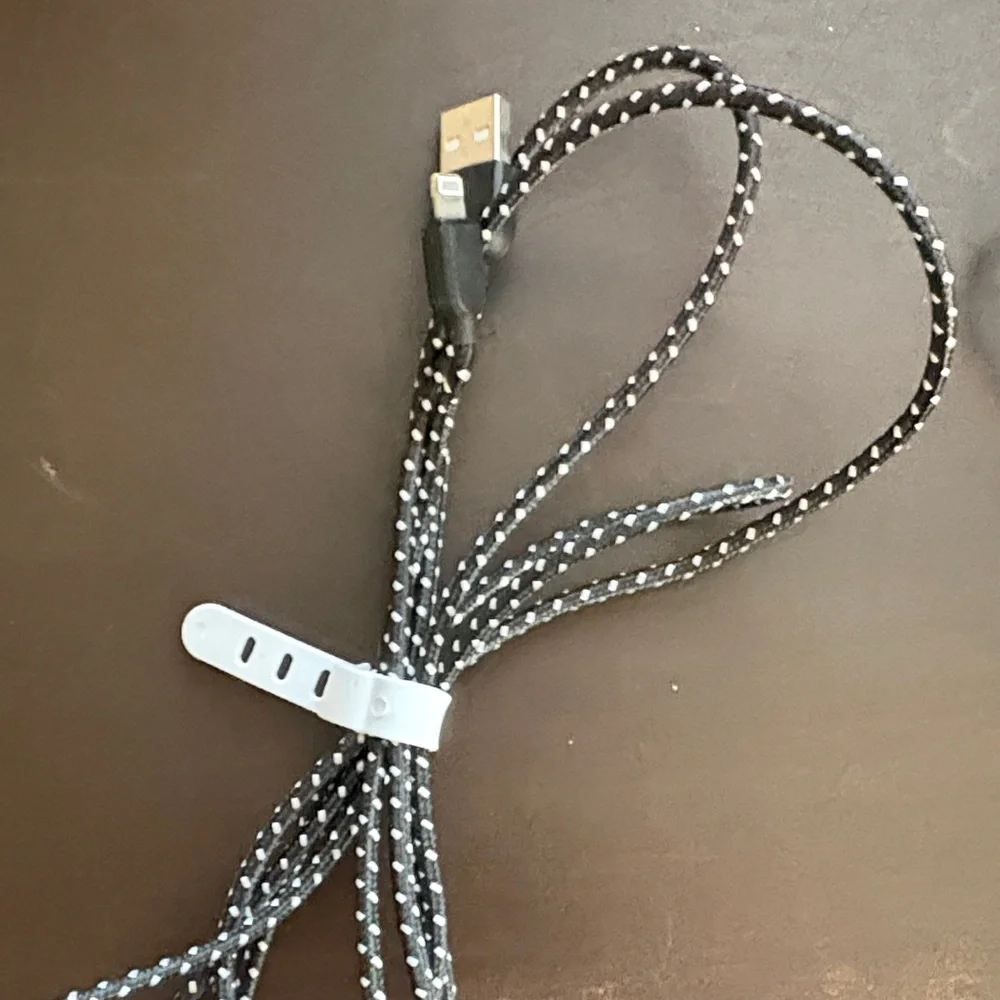 4 USB Charging Cable Set - Black, Gray, Silver